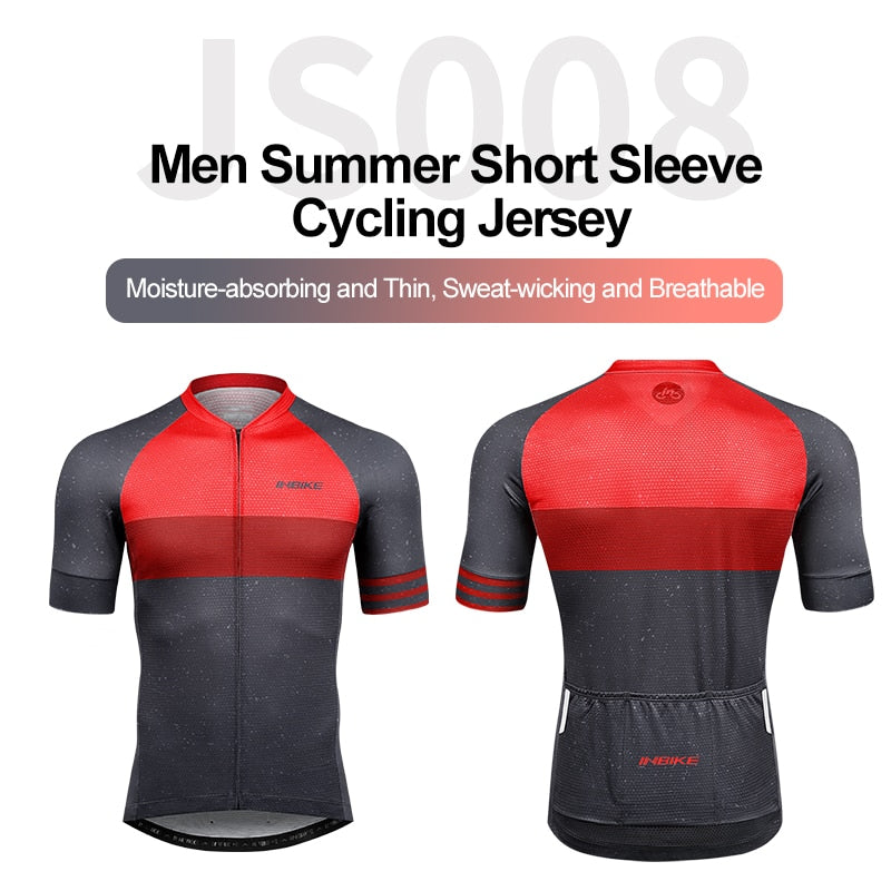 INBIKE Men Cycling Jersey Breathable MTB Bike Shirt Downhill Jersey Summer Pro Mountain Road Bicycle Short Sleeve Clothing JS008