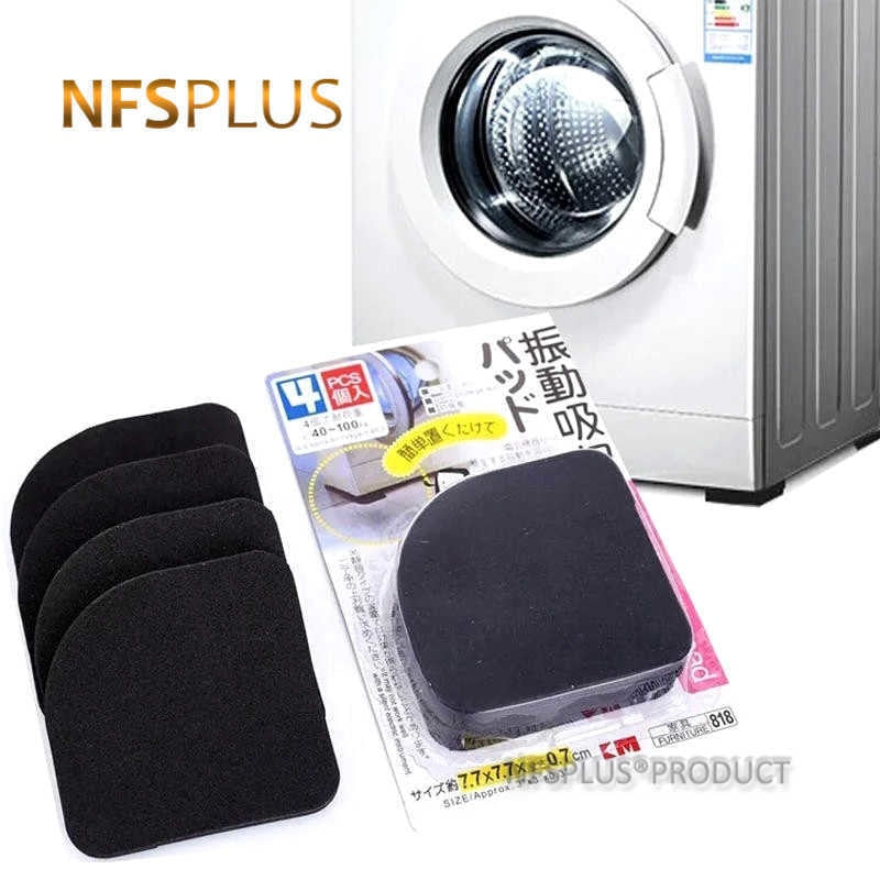 4PCS Anti Vibration Shock Pads EVA Noise Canceling Silent Universal Furniture Washing Machine Fridge Feet Protector Non Slip Mat