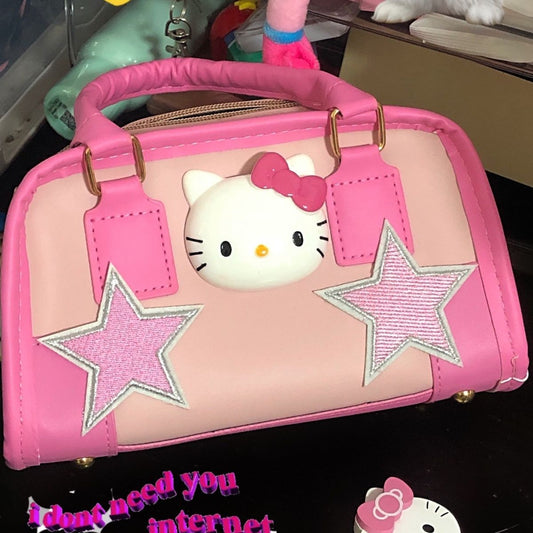 Purses and Handbags Bags for Women Mini Backpack Sanrio Hello Kitty Cute Pink Handbag Crossbody Bag