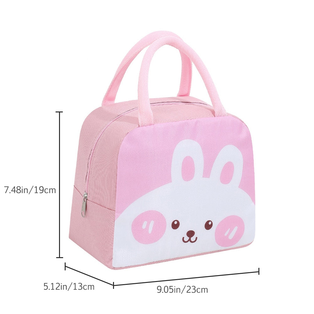 Cartoon Lunch Bag Portable Insulated Thermal Lunch Box Picnic Supplies Bags Milk Bottle For Women Girl Kids Children 2022 New