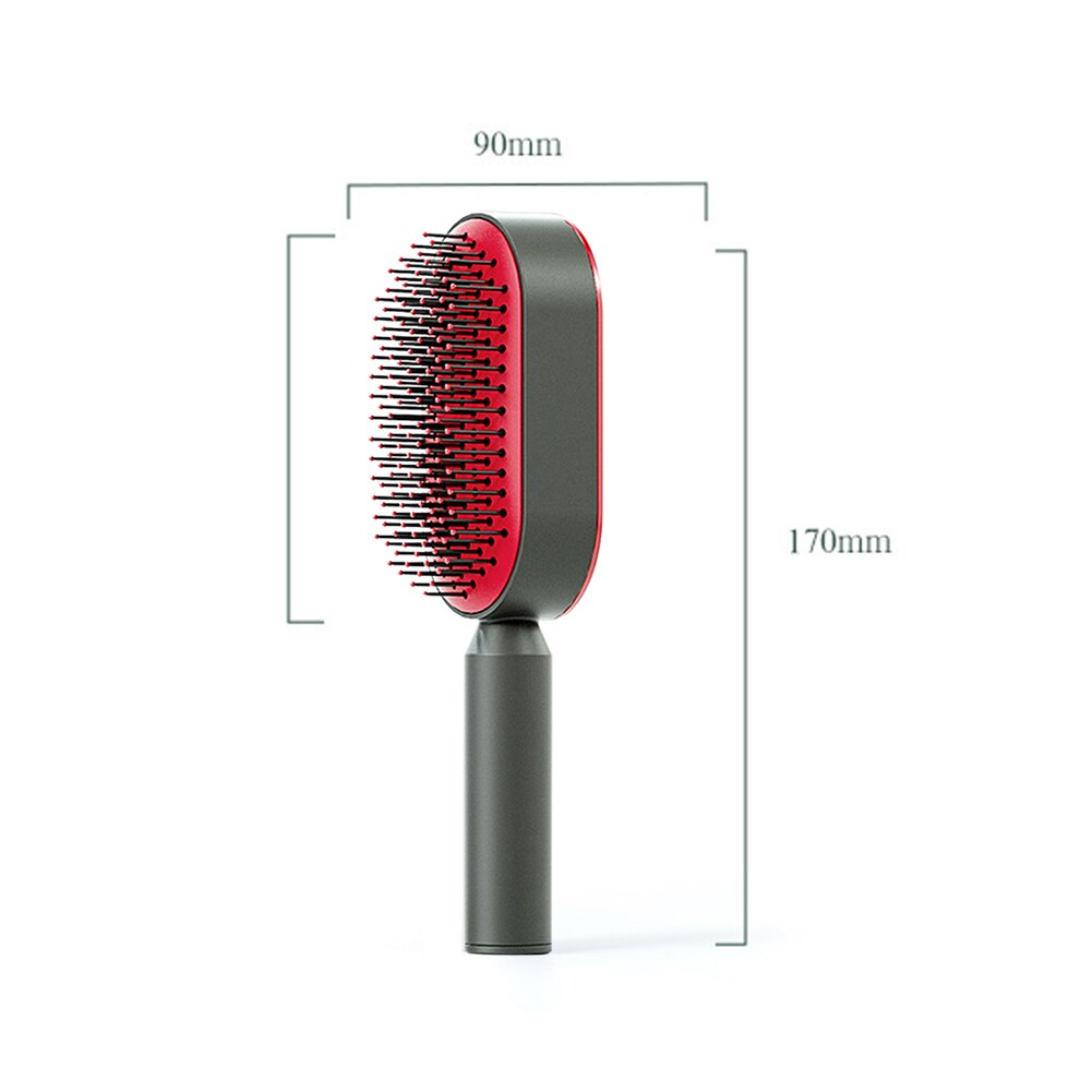 Massage Airbag Comb One-Key Clean Wet Dry Airbag Curly Hair Brush Self Cleaning Hair Brush Wide Teeth Air Cushion Hair Comb