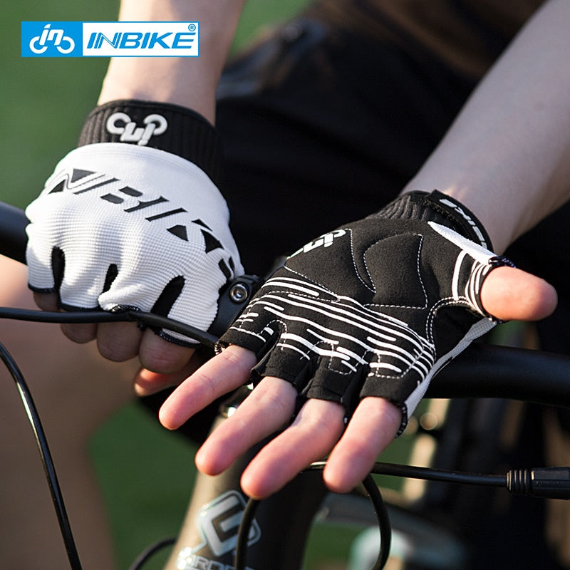 INBIKE 2023 Shockproof Cycling Gloves Fingerless MTB Bicycle Gloves Summer for Men Fitness Outdoor Sports Gym Bike Accessories