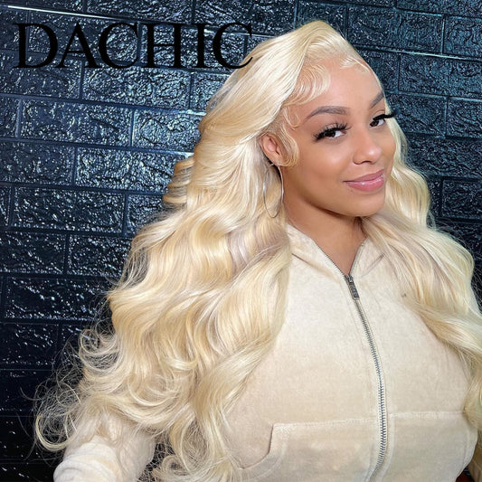 613 Blonde 13x4 13x6 HD Lace Front Human Hair Wigs Body Wave DACHIC Brazilian Remy Human Hair Wig 30 Inch HD Lace Frontal Wig
