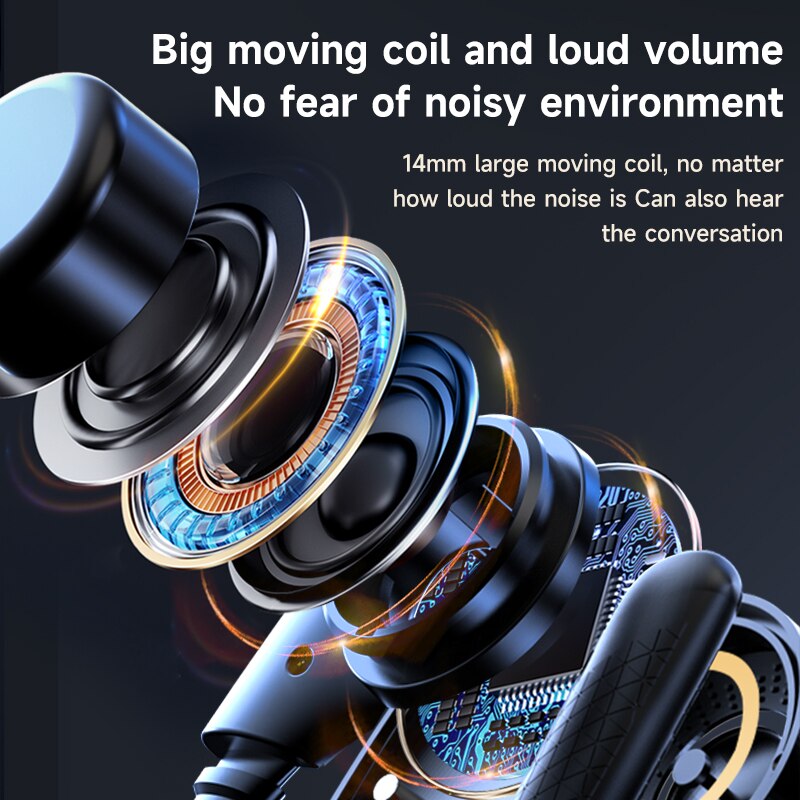 Air Conduction BluetoothH eadphones Noise Reduction Sports Waterproof Wireless Earphones Ear Hooks Headsets HiFi Bass Earbuds