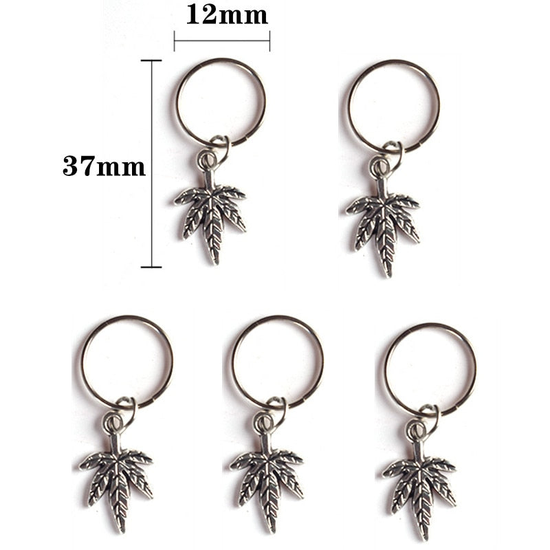 5-50pcs/bag Silver Metal Hair Rings Braid Dreadlocks Bead Hair Cuffs Dread Tube Charm Dreadlock Hair Accessories Extension