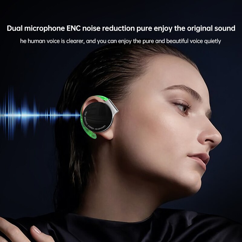 F2 TWS Earphones Bluetooth Night Running Lights Wireless Earbud Headset Sports Ear Buds Noise Cancelling Comfortable Sleepphones