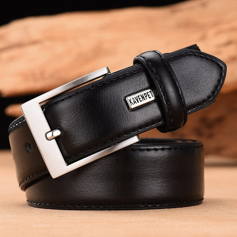 Fashion Men Belts Genuine Leather Luxury Designer Brown Vintage Waist Belt For Jeans Cinturon Cowboy Hombre Dropshipping