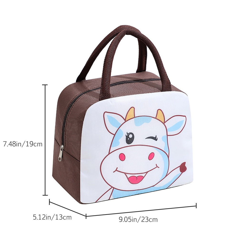 Cartoon Lunch Bag Portable Insulated Thermal Lunch Box Picnic Supplies Bags Milk Bottle For Women Girl Kids Children 2022 New