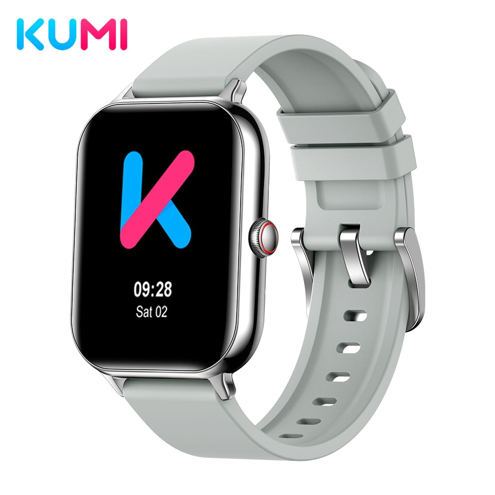 World Premiere KUMI KU6 Smart Watch 1.91inch NFC Smartwatch Bluetooth Call 110+ Sport Heart Rate Tracker IP68 Waterproof