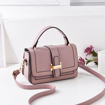 TRAVEASY 2023 Fashion Satchels Patchwork Women Shoulider Bag Hasp Solid Color Feamle Hand Bag Leisure Party Crossbody Bag