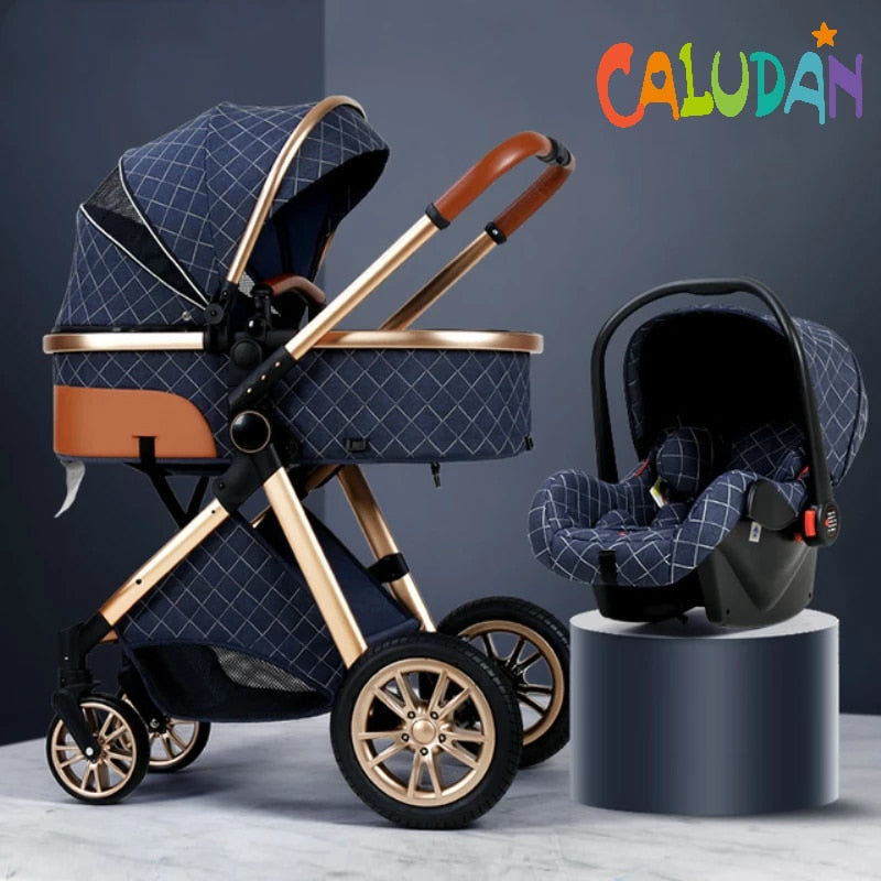 New Baby Stroller 3 in 1 High Landscape Stroller Reclining Baby Carriage Foldable Stroller Baby Bassinet Puchair Newborn