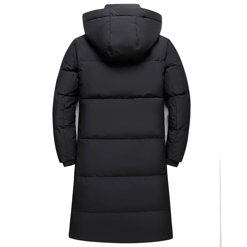 2022 New Arrival Winter Down Jackets Men Overcoat Fashion Thicken Warm 90% White Duck Down Coats for Men Hooded Black Long Parka