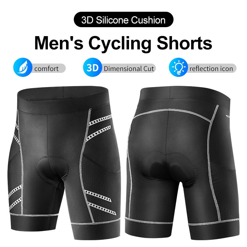 INBIKE Pro Cycling Shorts Thickened Gel Pad MTB Bicycle Shorts Road Bike Shorts Summer Breathable Reflective Tight For Men SA001