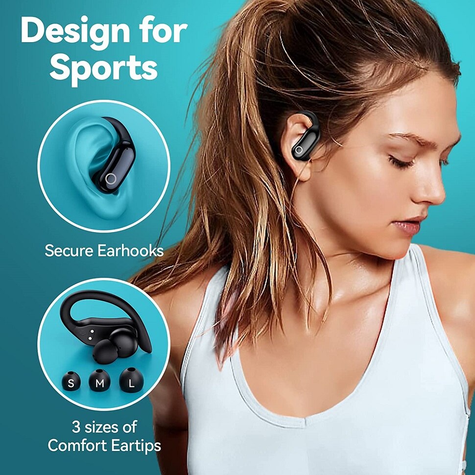Bluetooth Earphones TWS Wireless Headphone V5.1 Sports Earbuds 9D Stereo Bass Headsets Waterproof With Mic LED Battery Display