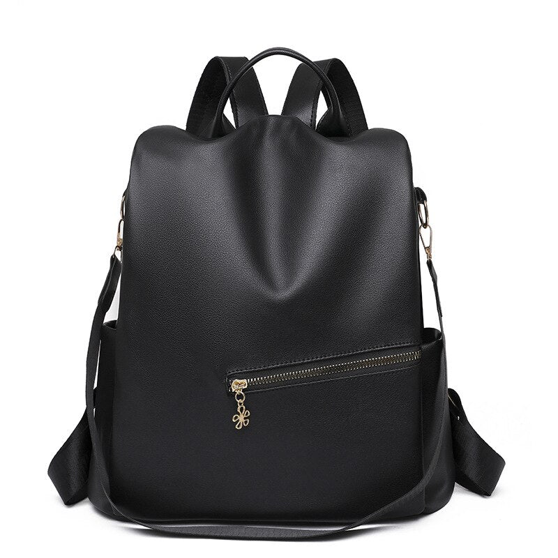 CFUN YA New Women Soft Leather Backpacks Wide Open Back Bags Sac a Dos Travel Ladies Bagpack Mochilas School Bags Mummy Handbag