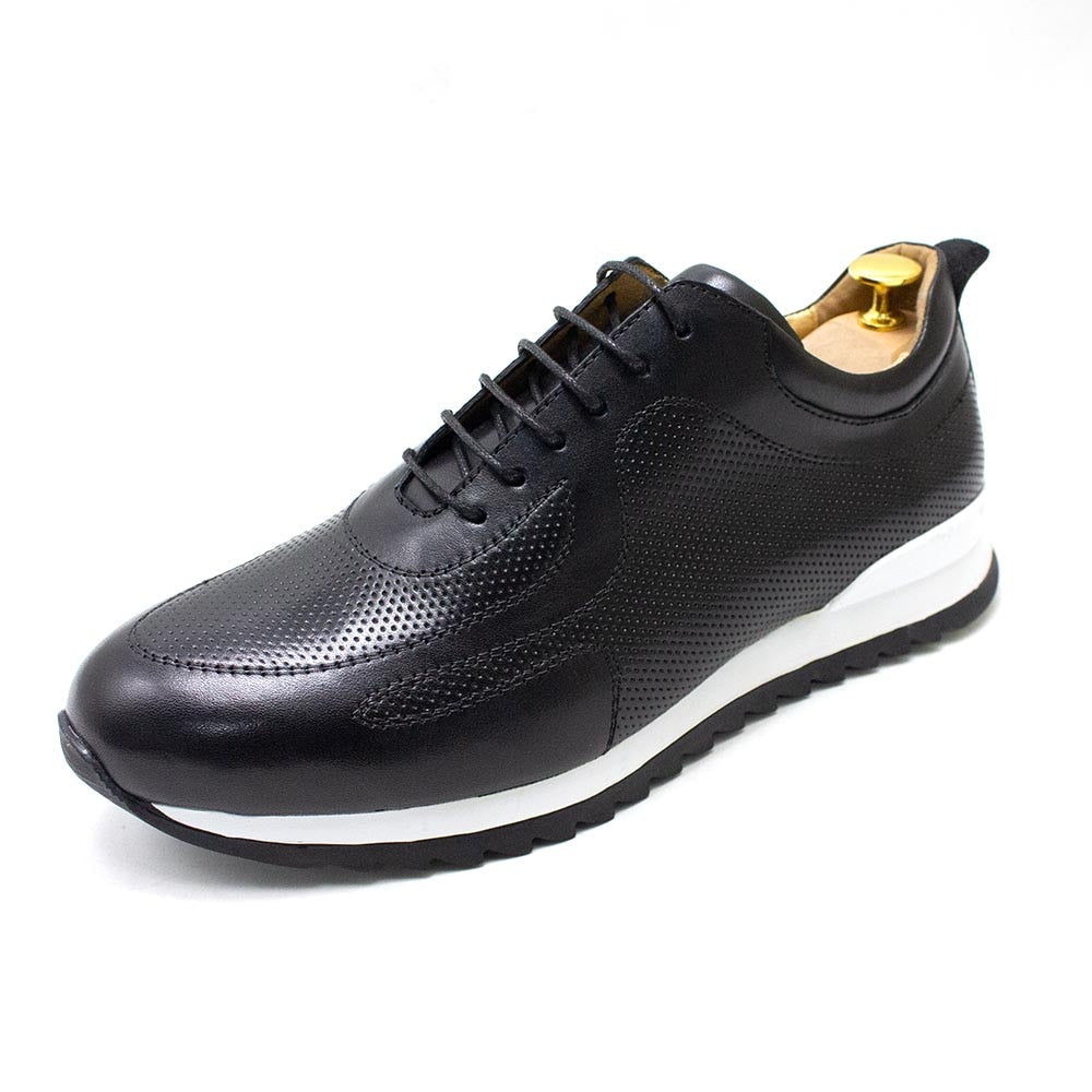 Luxury Mens Sneakers Genuine Leather Lace-Up Comfortable Oxford Classic Casual Shoes for Men Outdoor Street Travel Flat Footwear