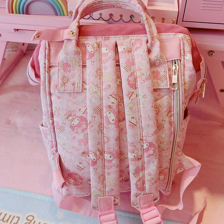 Sanrio Bag Merlot Large Capacity Versatile Elementary and Middle School Student Schoolbags Women&#39;s Backpack
