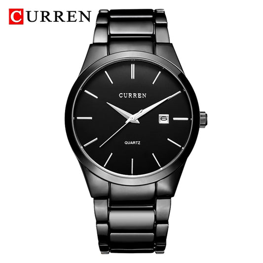 CURREN Top Brand Luxury Fashion Simple Men Watches Slim Steel Strap Waterproof Watch for Man Quartz Business Watch Clock 8106