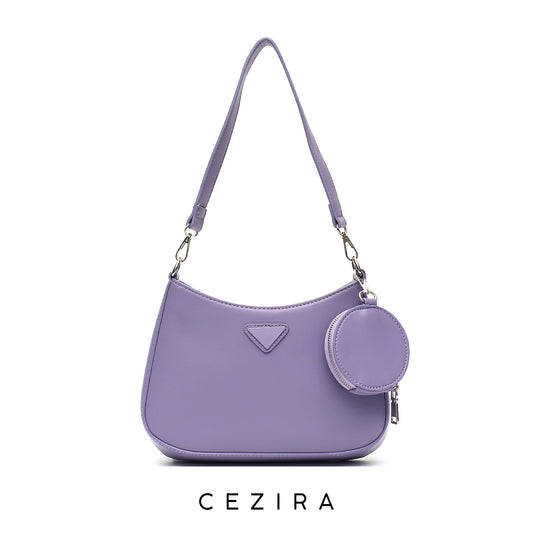 CEZIRA Fashion Brand Women PU Vegan Leather Hobo Bags Daily Luxury Design Solid Color Crossbody Handbags Set with Zip Coin Purse