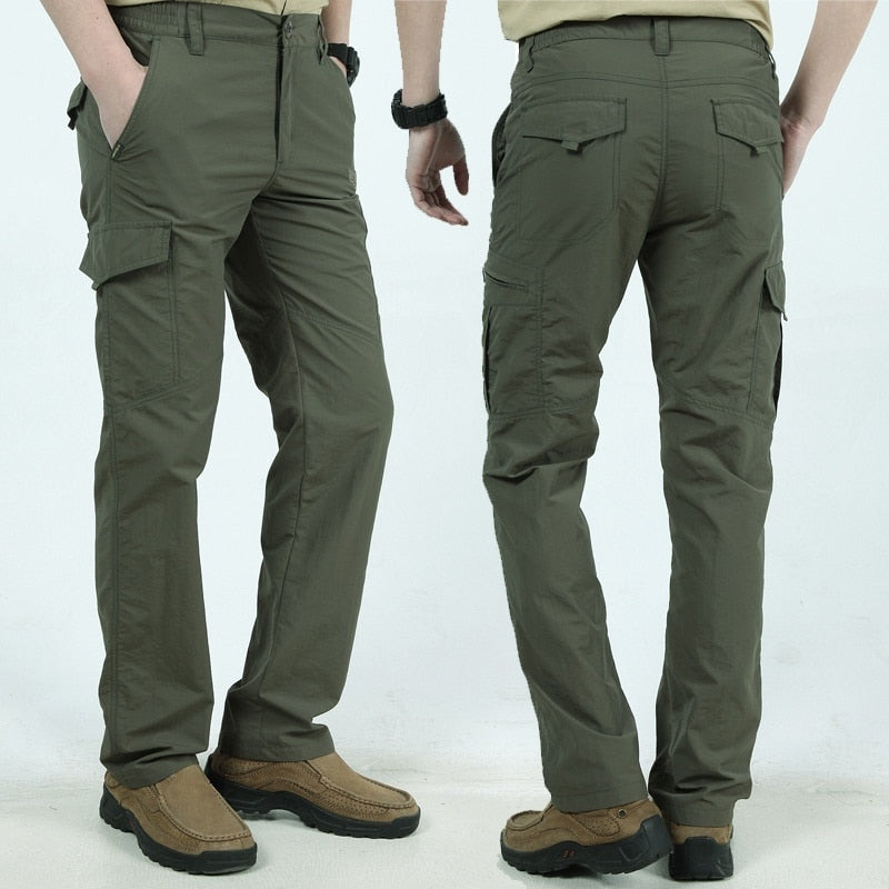 2022 Outdoor Waterproof Tactical Cargo Pants Men Breathable Summer Casual Army Military Long Trousers Male Quick Dry Cargo Pants