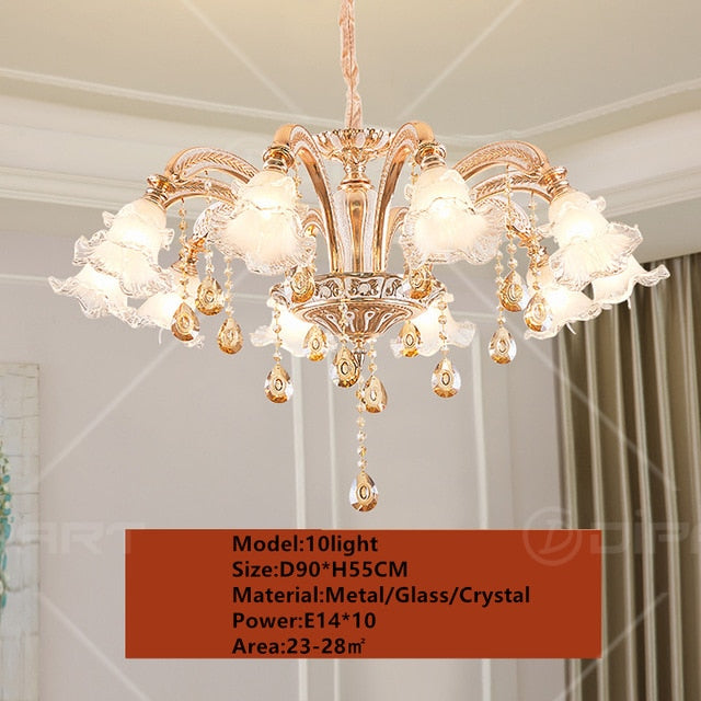 Gold crystal chandelier modern lighting for living room dinning room Chandelier lights Crystal k9 chandeliers Crystal Lights