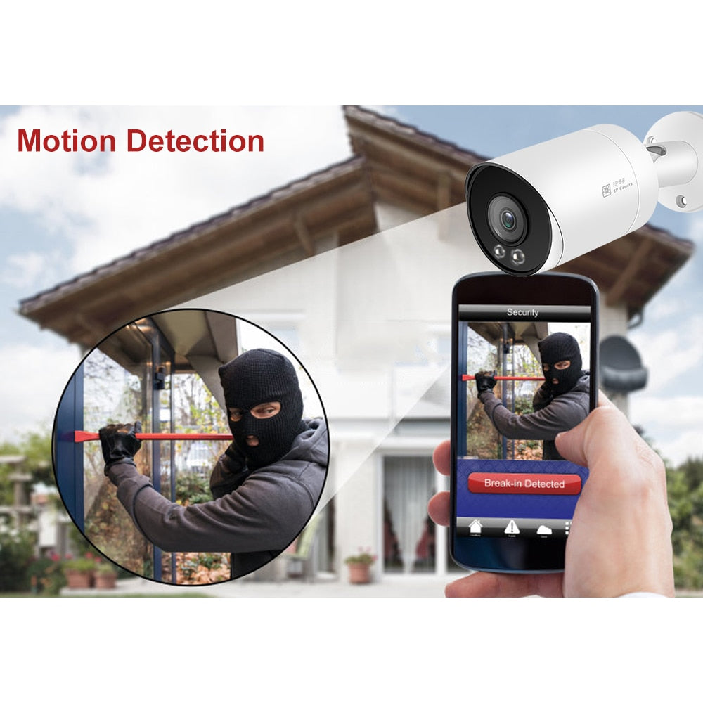 Anpviz 5MP Bullet POE IP Camera Outdoor Security Camera 30m IR Hikvision Compatible With Audio Motion Alarm IP66 H.265 Danale