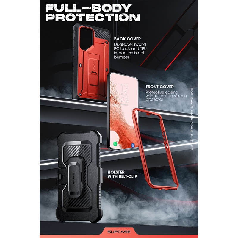 For Samsung Galaxy S23 Ultra Case (2023) 6.8 inch SUPCASE UB Pro Full-Body Holster Cover WITHOUT Built-in Screen Protector