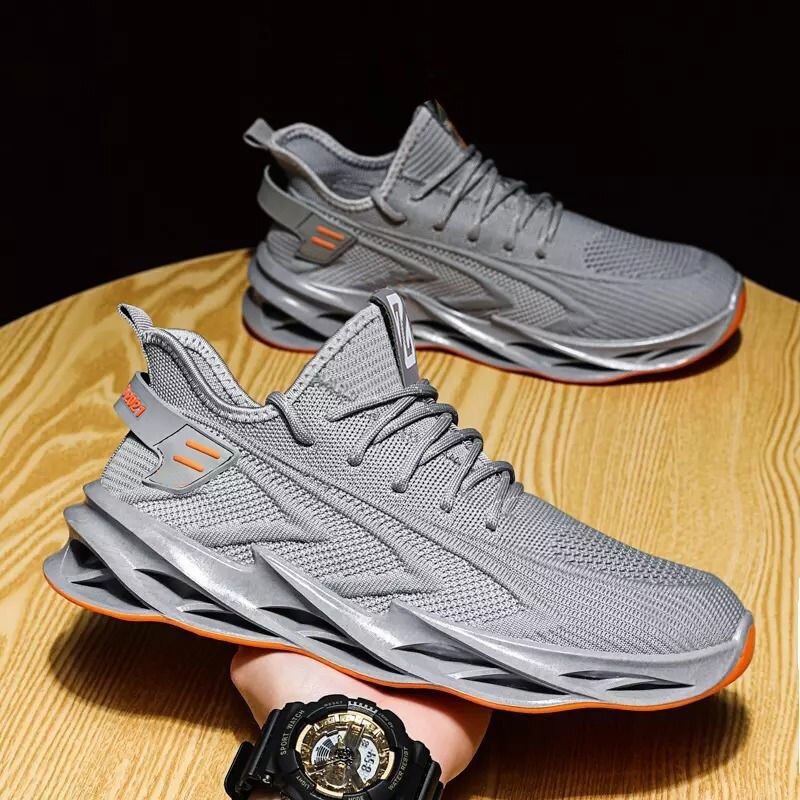 Spring Summer Fashion Mens Running Shoes Mesh Breathable Blade Sneakes Light Weight Sports Shoes Men Training Marathon Sneakes