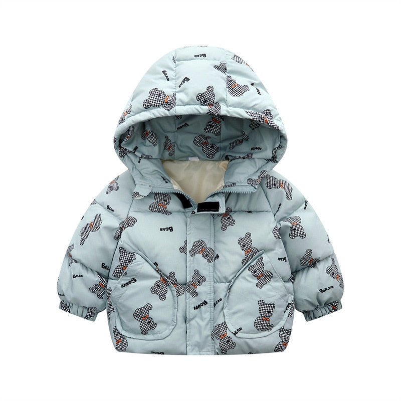 2022 Winter Toddler Baby Boys Jackets For Boys Hooded Thick Warm Girls Down Jacket Children&#39;s Outerwear Coats Kids Clothes 2-6Y