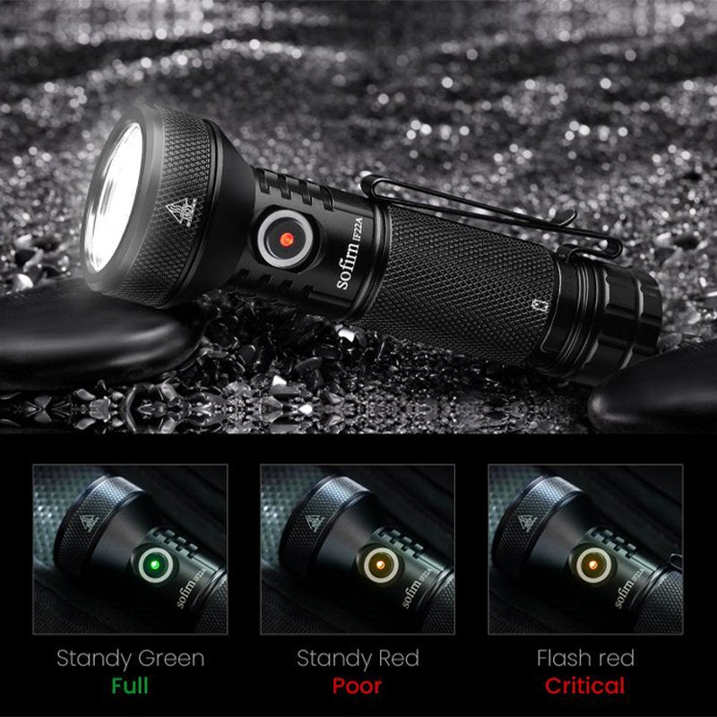 Sofirn IF22A 21700 USB C 3A Rechargeable Powerful LED Flashlight SFT40 2100lm 680M Throw Reverse Charging Super Bright Torch