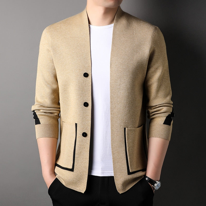 Top Grade 2022 New Brand Designer Fashion Knit Cardigan For Men Sweater Casual Graphic Japanese Coats Jacket Mens Clothing