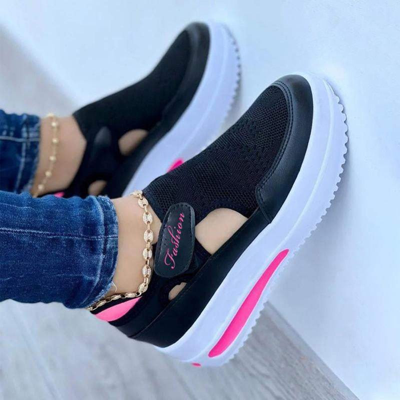 Women Flats New Thick Soled Comfortable Shoes Women Hollow Out Women&#39;s Shoes Retro Sneakers Women Shoe Moccasins Plus Size Shoes