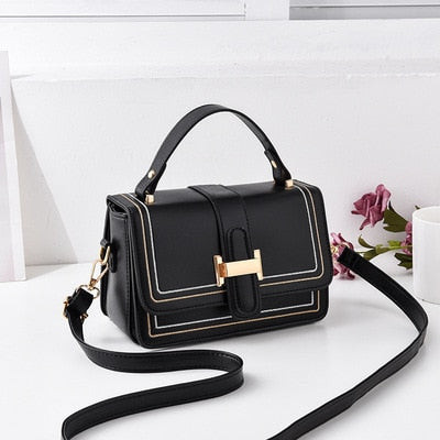 TRAVEASY 2023 Fashion Satchels Patchwork Women Shoulider Bag Hasp Solid Color Feamle Hand Bag Leisure Party Crossbody Bag