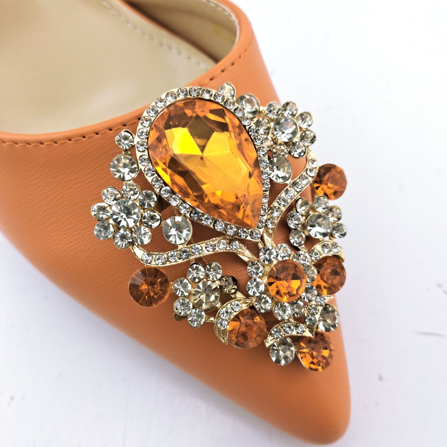 QSGFC 2022 Newest Noble and Elegant Classic vintage rhinestone accessories Ladies Shoes and Bag Set in Gold Color