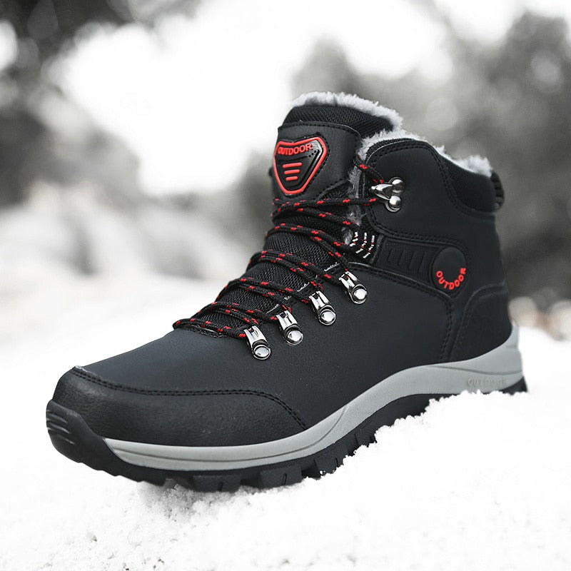 Shoes For Men Winter Keep Warm Men&#39;s Boots Male High-top Non-slip Snow Boots Outdoor Work Climbing Shoes Trekking Boots Sneakers