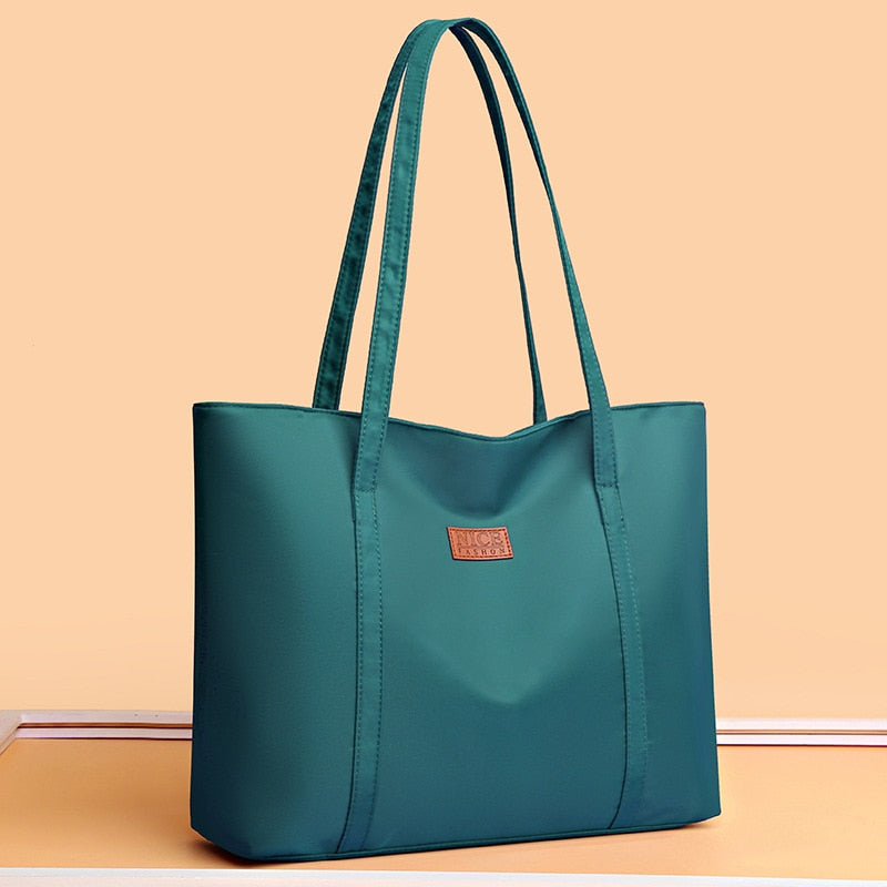 TRAVEASY 2023 Casual Oxford Large Capacity Vintage Tote Bags for Women Fashion Solid Color Thread Female Shoulder Bags Hand Bags