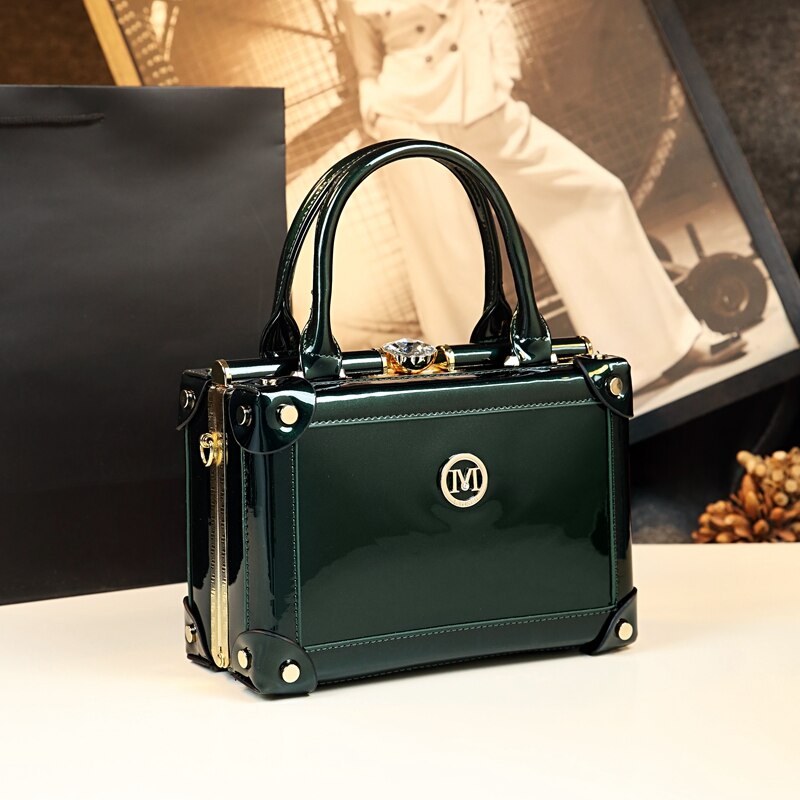 Fashion Women Handbags Genuine Leather Female Portable Evening Bag Purses Small Hard Square Box Bag Storage Make Up Cosmeti Bags