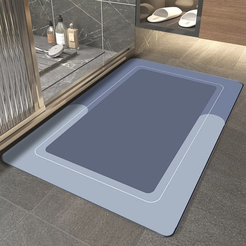Bathroom Floor Mat Non-slip Entrance Doormat Water Absorbent Bathtube Side Footpad Carpet Bath Area Rug Kitchen Home Decor