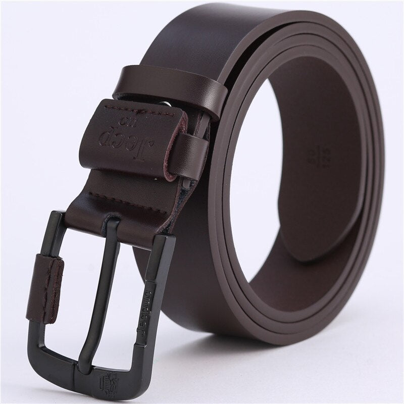 New Leather Men Business Pin Buckle Belt Head Layer Cowhide Casual Fashion Pants New Trend Luxury High Quality Men&#39;s Belt