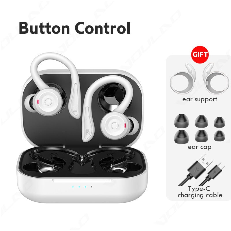 Wireless Bluetooth Headphones Sports Waterproof TWS Bluetooth 5.1 Earphone HiFi Stereo Earbuds Noise Cancelling Headset With Mic