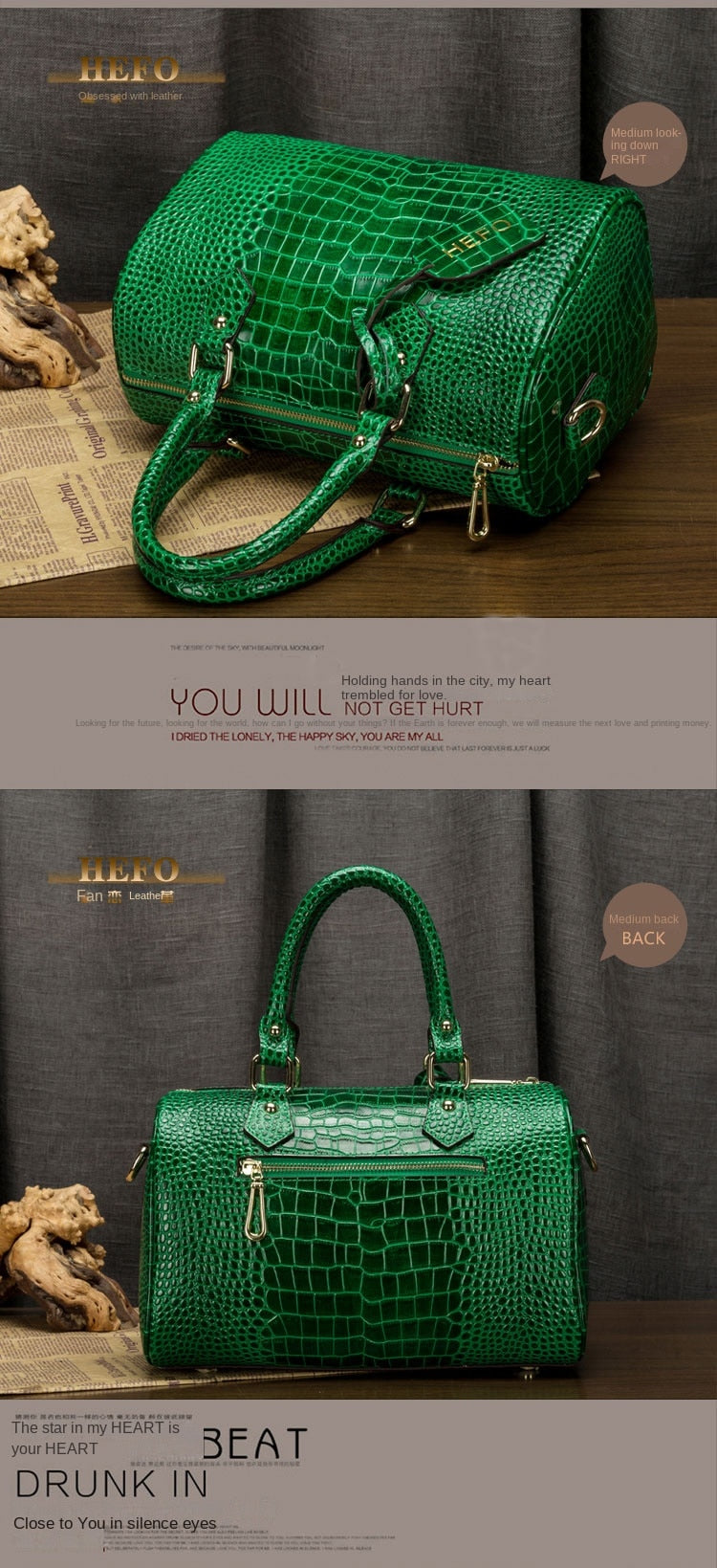 Crocodile Pattern Portable Women Handbags Leather Bag Boston Genuine Leather Cross-Body Bag New Women&#39;s Bag