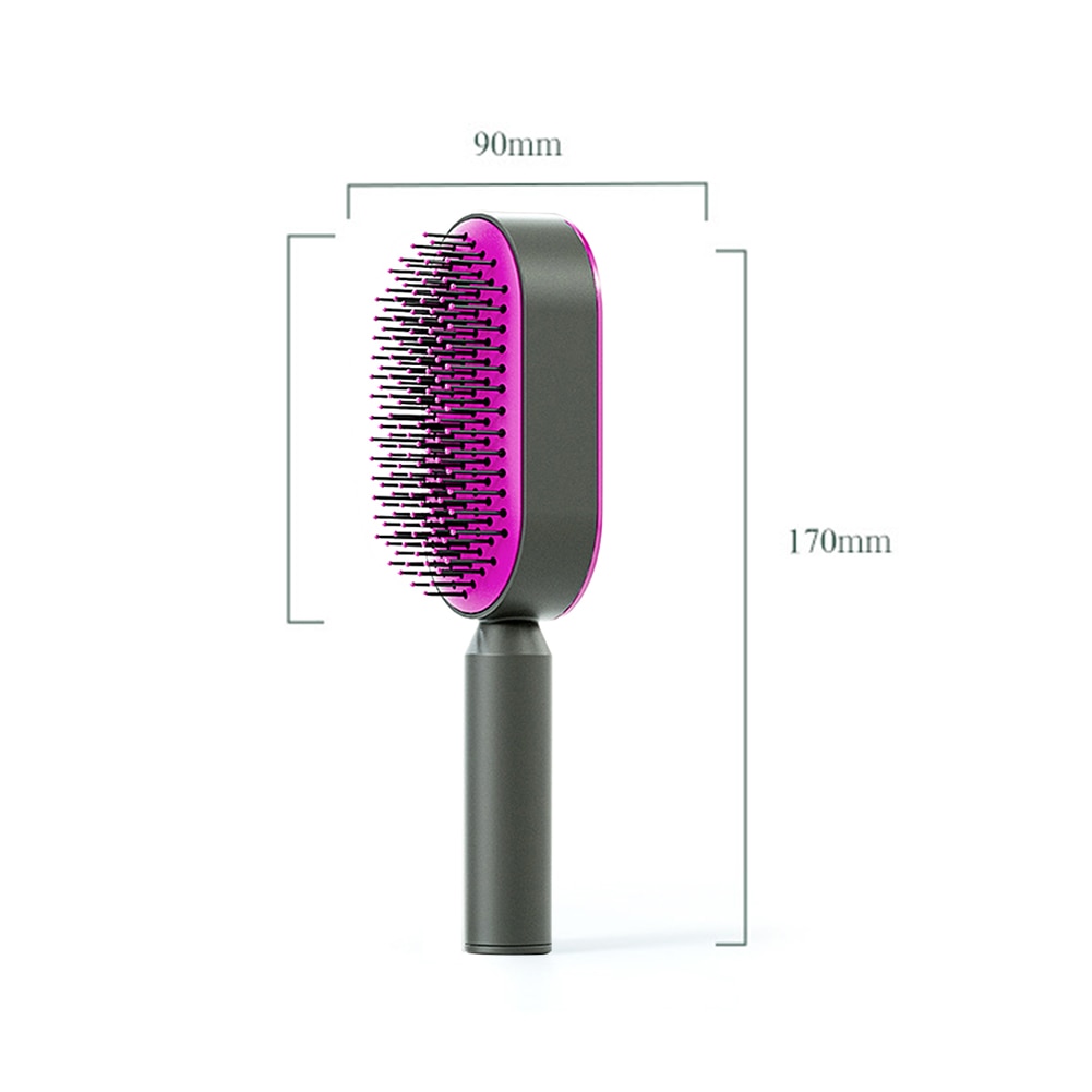 Massage Airbag Comb One-Key Clean Wet Dry Airbag Curly Hair Brush Self Cleaning Hair Brush Wide Teeth Air Cushion Hair Comb