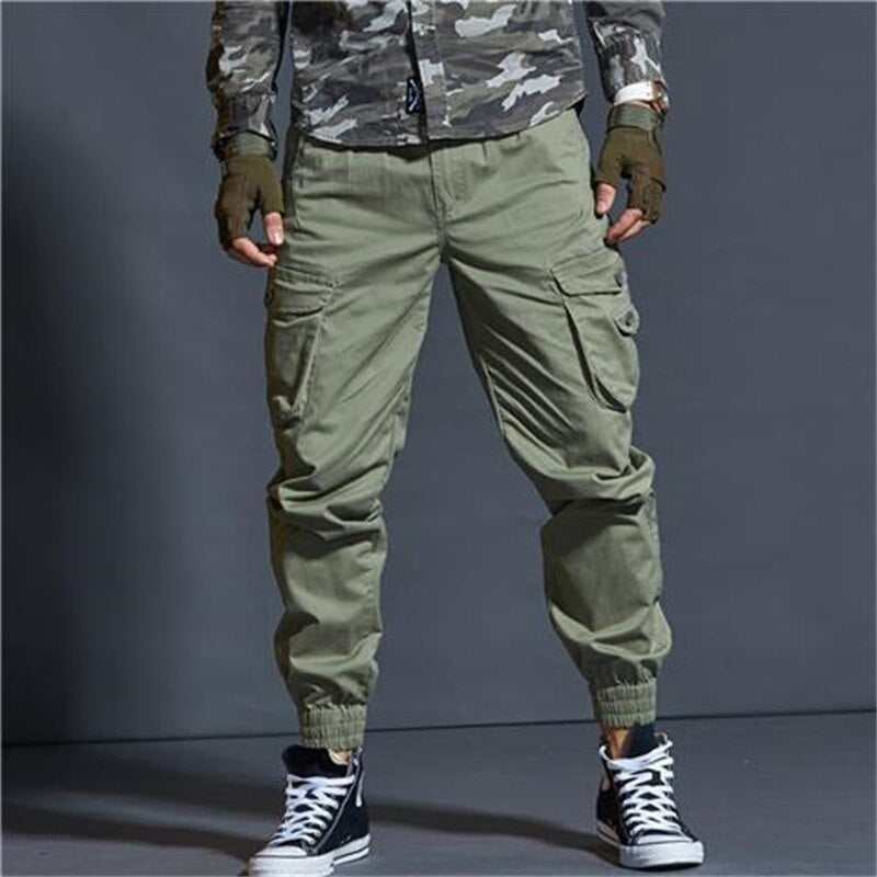 High Quality Khaki Casual Pants Men Military Tactical Joggers Camouflage Cargo Pants Multi-Pocket Fashions Black Army Trousers