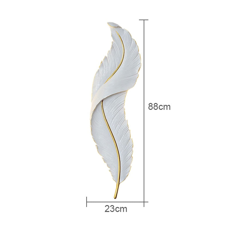 Modern Minimalist Living Room Tv Background Feather Wall Lamp Bedroom Bedside Decorative Nordic Luxury Indoor Lighting For Home