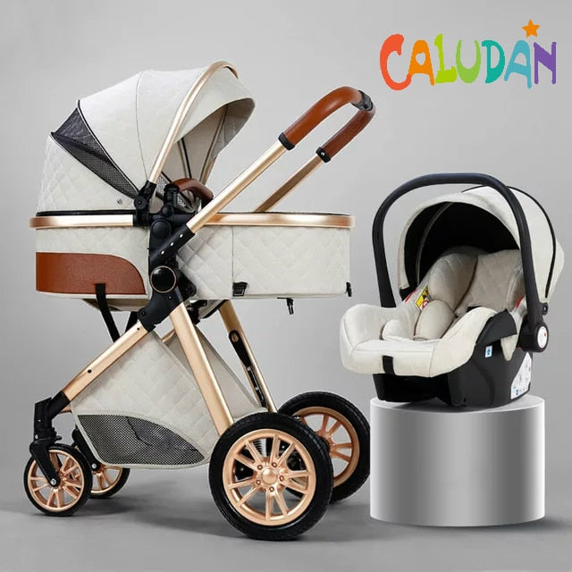 New Baby Stroller 3 in 1 High Landscape Stroller Reclining Baby Carriage Foldable Stroller Baby Bassinet Puchair Newborn