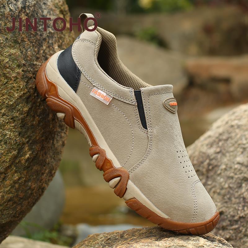 2021 High Quality Brand Men Shoes Leather Loafers Shoes Breathable Spring Autumn Casual Shoes Outdoor Non Slip Men Sneakers