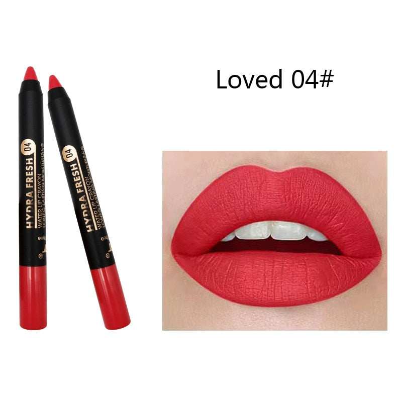 9 Colors Velvet Matte Lipsticks Pencil Waterproof Long Lasting Sexy Red Lip Stick Non-Stick Cup Makeup Lip Tint Pencil Cosmetic