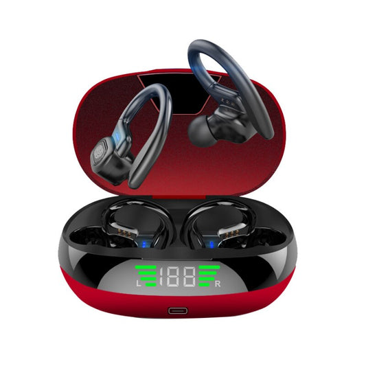 Sports Bluetooth Wireless Headphones with Mic IPX6 Waterproof Ear Hooks Bluetooth Earphones HiFi Stereo Music Earbuds for Phone