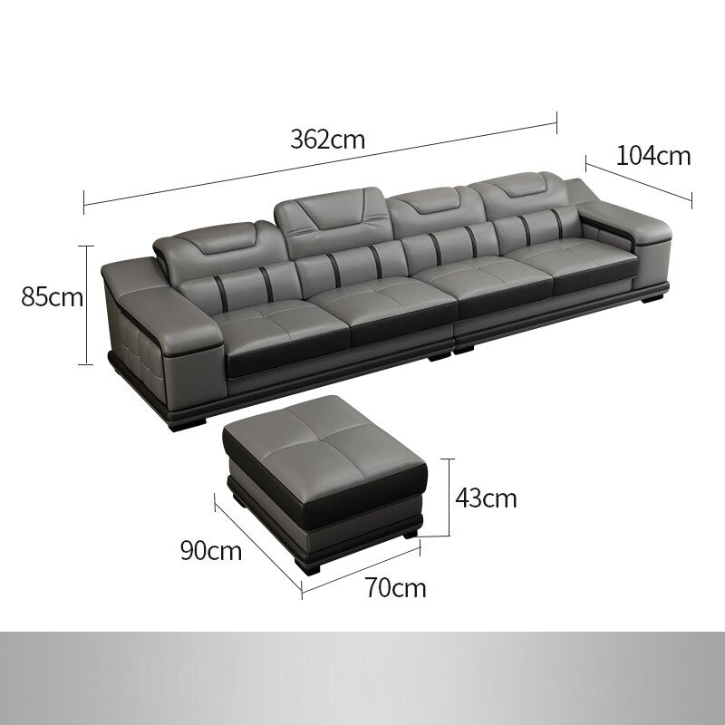 Genuine Leather Sofa Cama Leather Couch Big Sofas Sleeper Sofa Set Living Room Furniture Sofas Modernos Para Sala Sectional Sofa