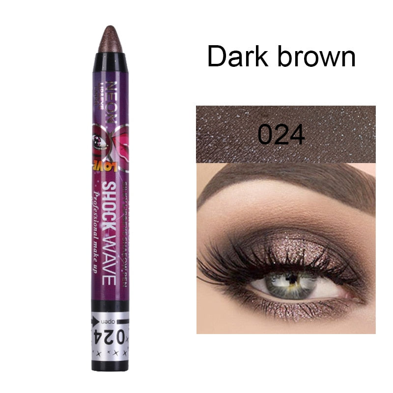 36 Colors Long-lasting Eyeshadow Pencil Waterproof Pigment Blue Brown Black Eyeliner Pen Women Fashion Color Eye Makeup Cosmetic